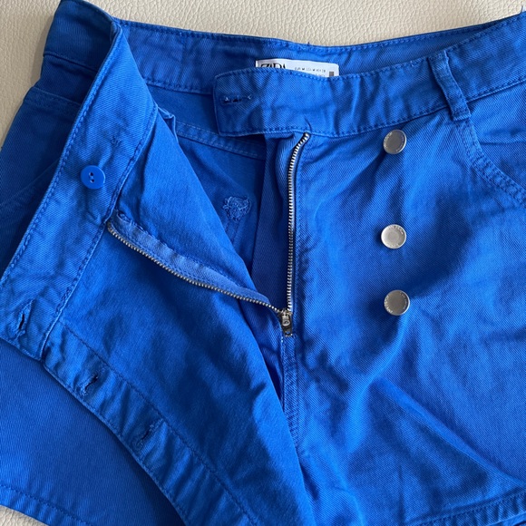 Zara Women’s Denim High Waist Buttoned Skort - Size M - Picture 6 of 10